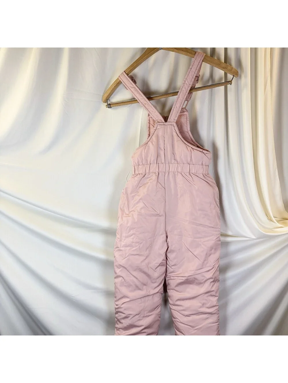 C &C Girls Size 5 Years Pink ColdControl Half-Zip Snow Pant Bib Overalls